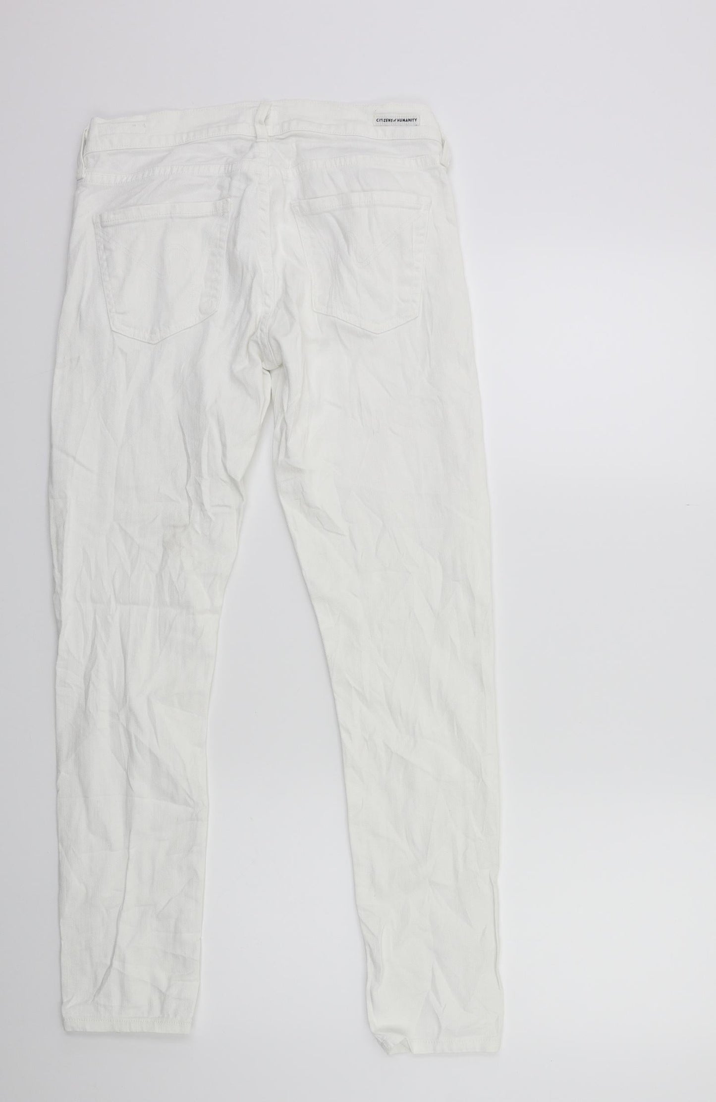 cOFh Womens White  Denim Skinny Jeans Size 28 in L30 in