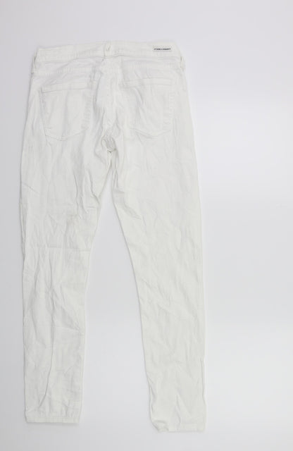 cOFh Womens White  Denim Skinny Jeans Size 28 in L30 in