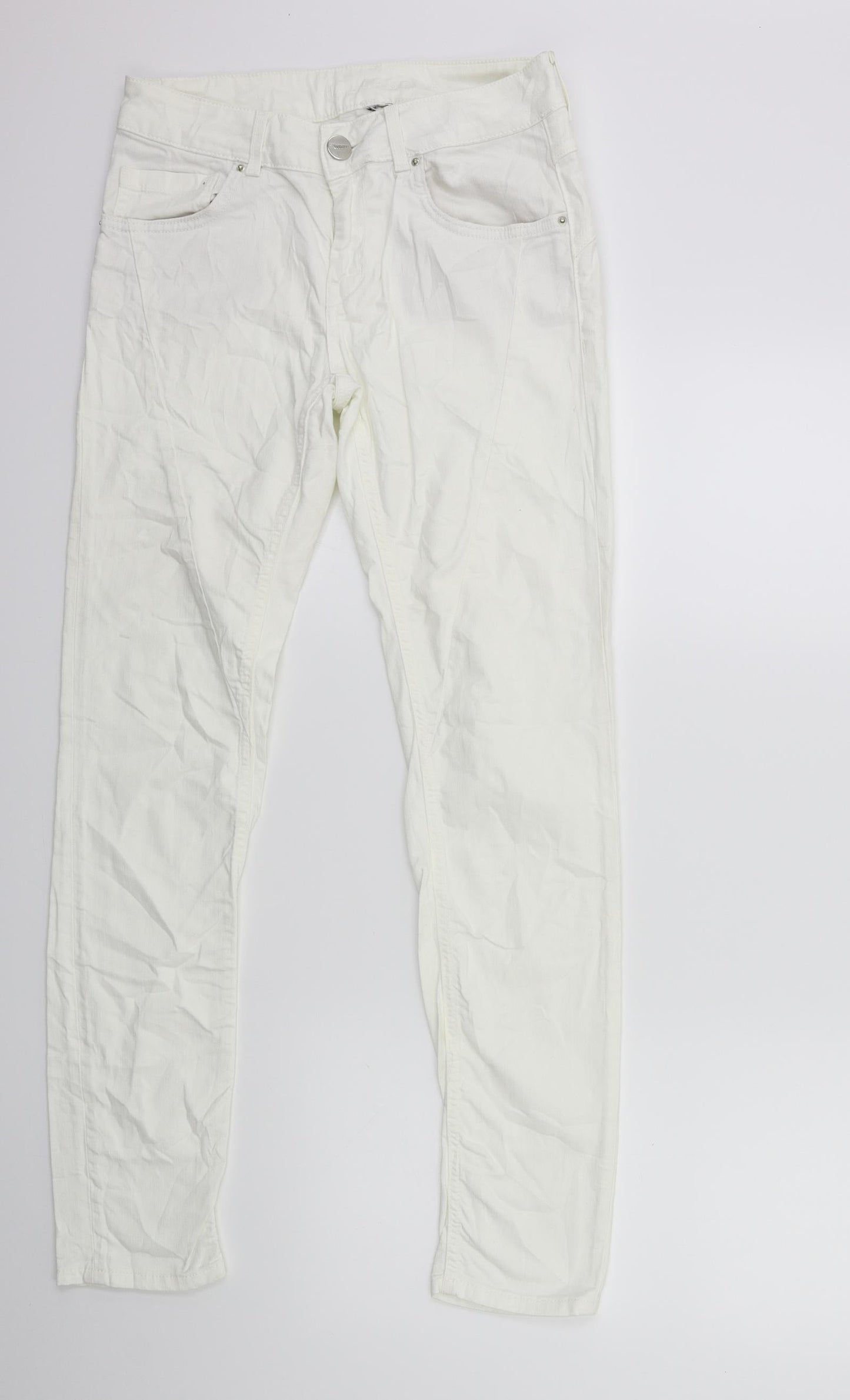 HALLHU' Womens White  Denim Skinny Jeans Size 28 in L29 in