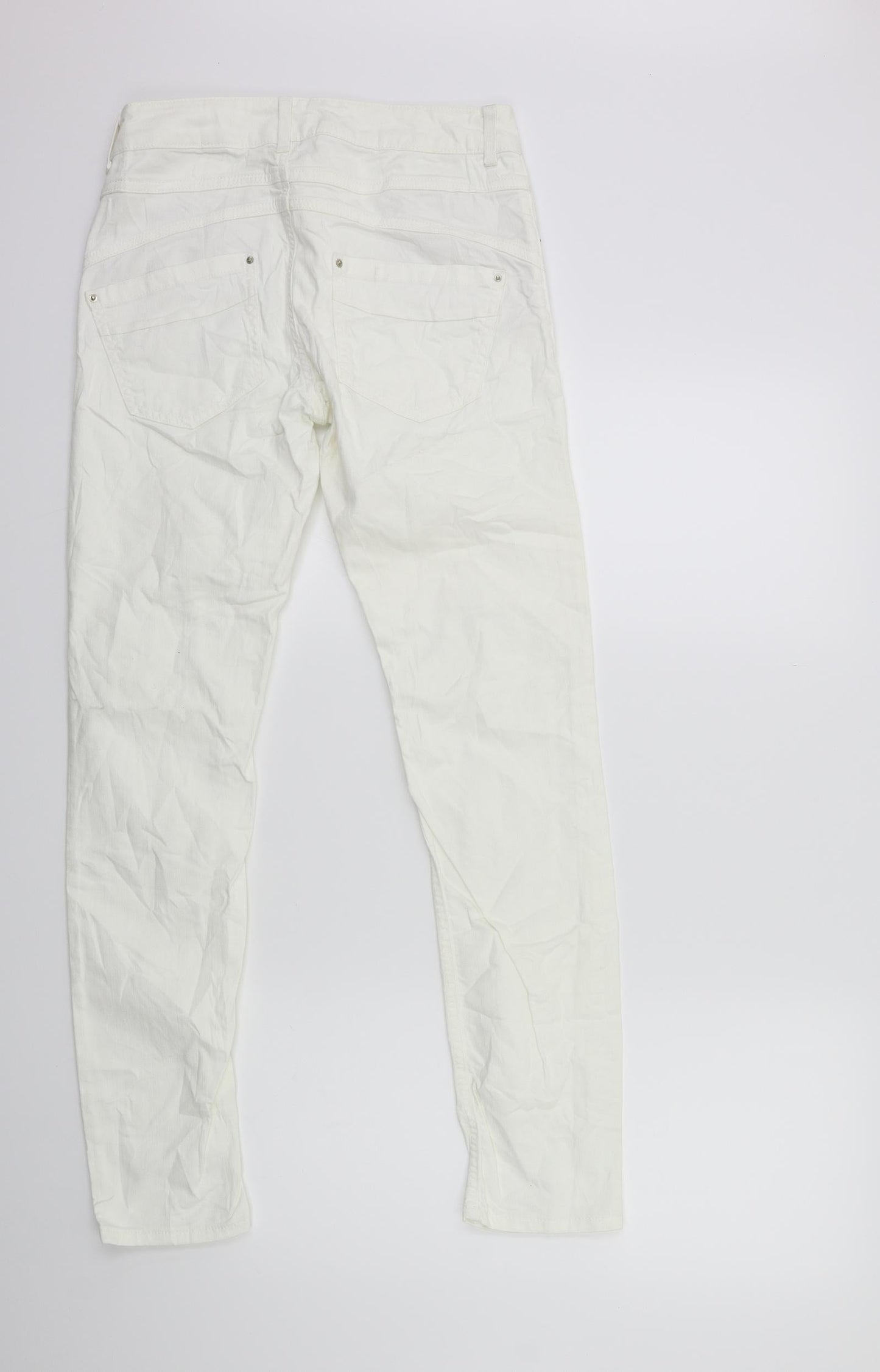 HALLHU' Womens White  Denim Skinny Jeans Size 28 in L29 in
