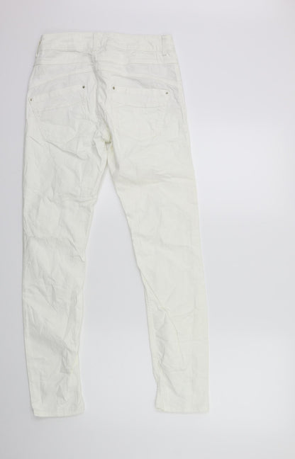 HALLHU' Womens White  Denim Skinny Jeans Size 28 in L29 in