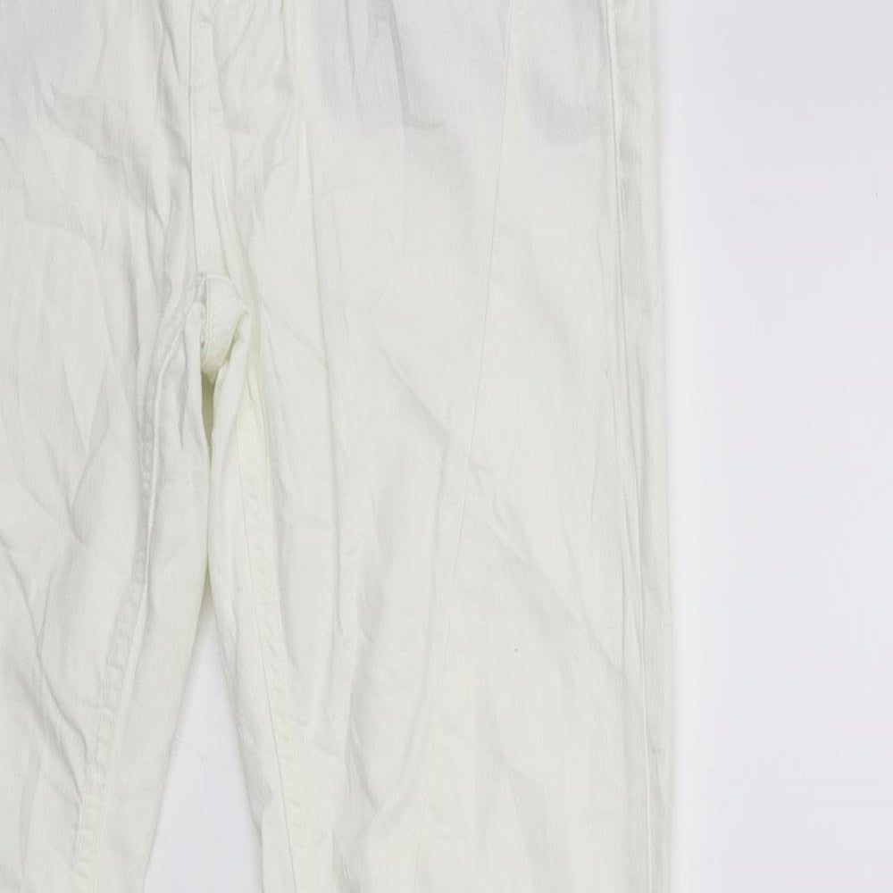 HALLHU' Womens White  Denim Skinny Jeans Size 28 in L29 in
