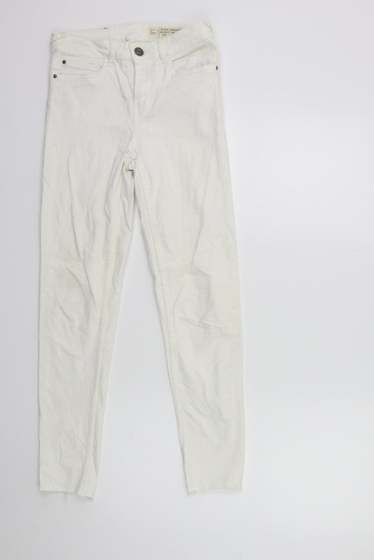 ESMARA Womens White  Denim Skinny Jeans Size 8 L28 in