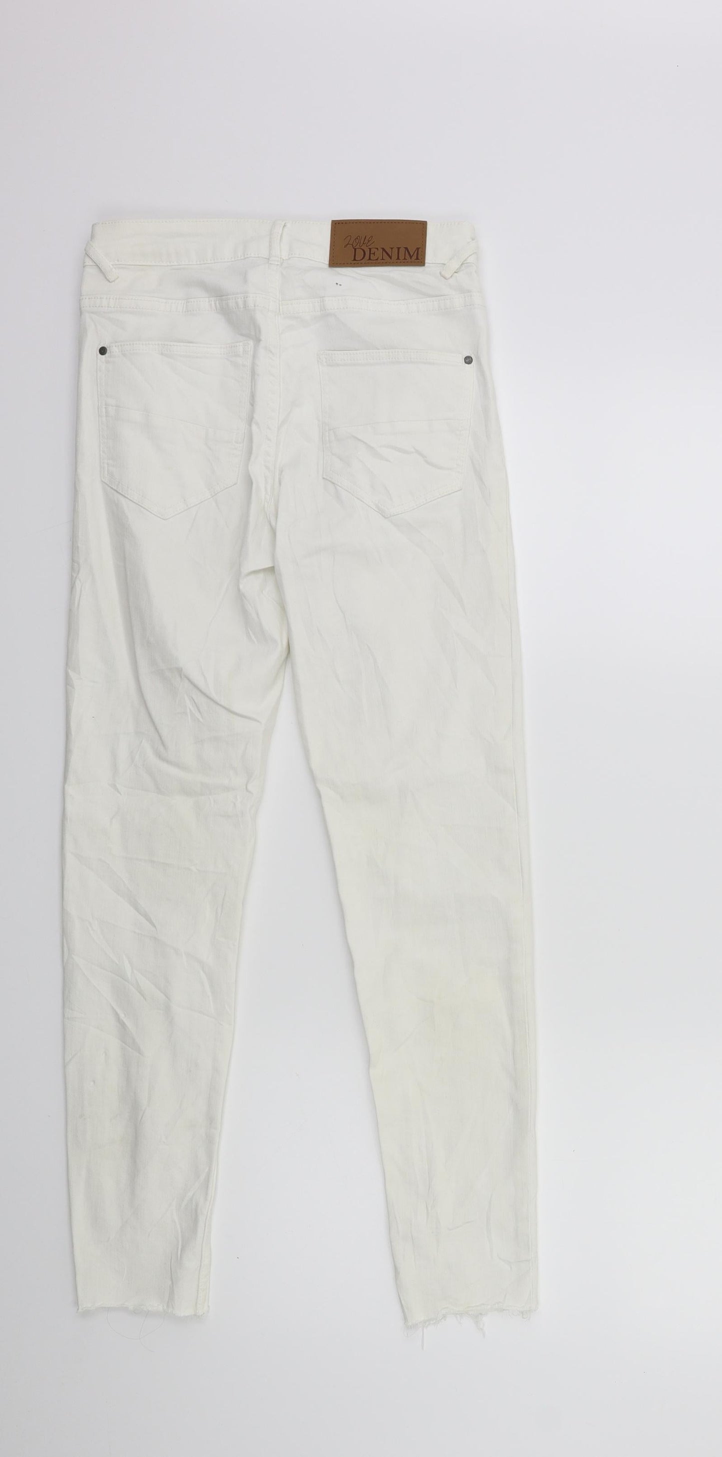 ESMARA Womens White  Denim Skinny Jeans Size 8 L28 in