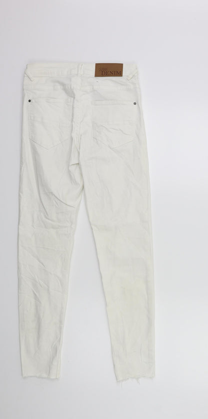 ESMARA Womens White  Denim Skinny Jeans Size 8 L28 in