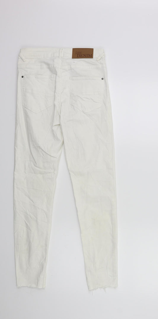 ESMARA Womens White  Denim Skinny Jeans Size 8 L28 in