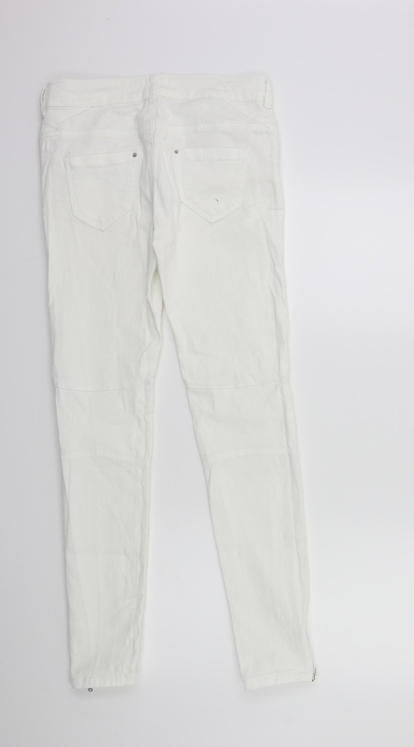 Denim & Co. Womens White  Denim Skinny Jeans Size 8 L29 in