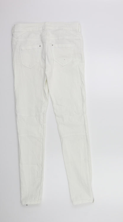 Denim & Co. Womens White  Denim Skinny Jeans Size 8 L29 in