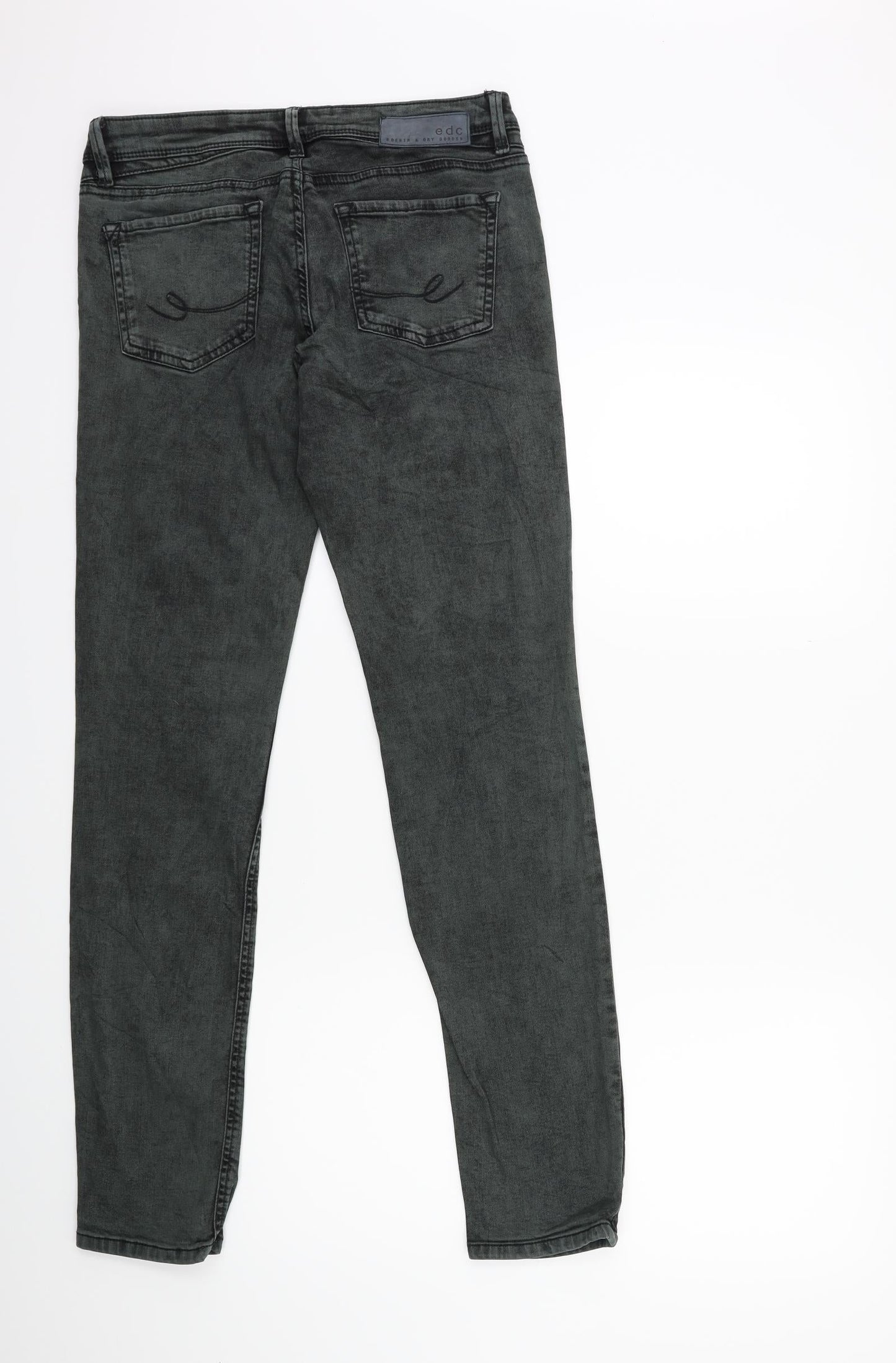 EDC Womens Green  Denim Skinny Jeans Size 28 in L30 in