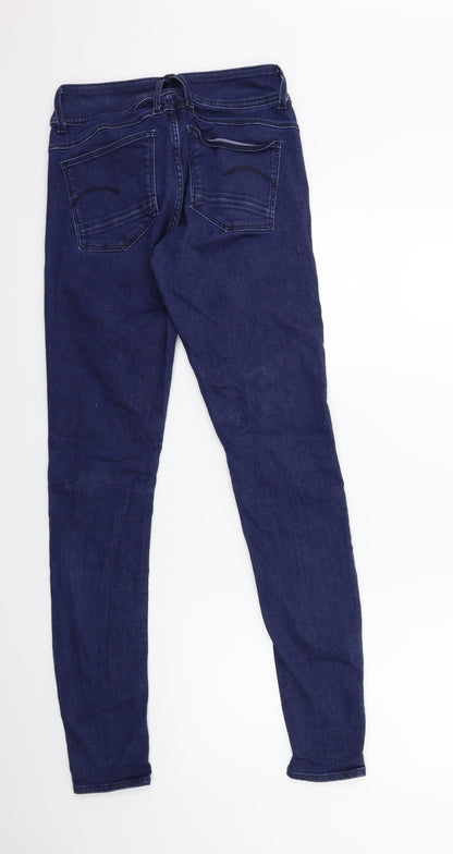 Womens UK Size 28 in Preworn Regular Fit Skinny Blue Jeans