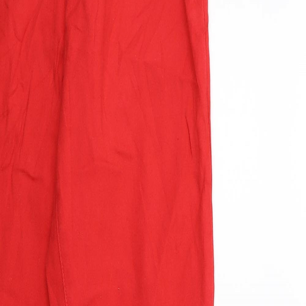 Womens UK Size 8 H&M Regular Fit Skinny Red Jeans