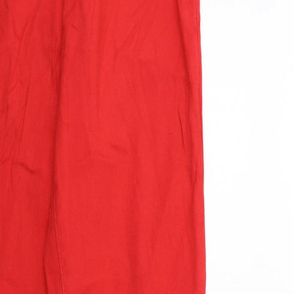Womens UK Size 8 H&M Regular Fit Skinny Red Jeans