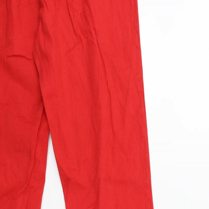 Womens UK Size 8 H&M Regular Fit Skinny Red Jeans