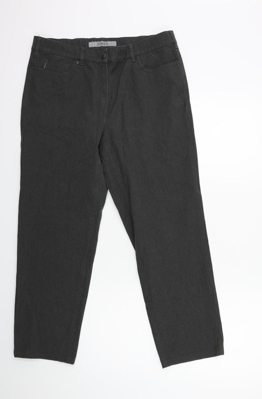 Womens UK Size 16 ZERRES Regular Fit  Brown Trousers