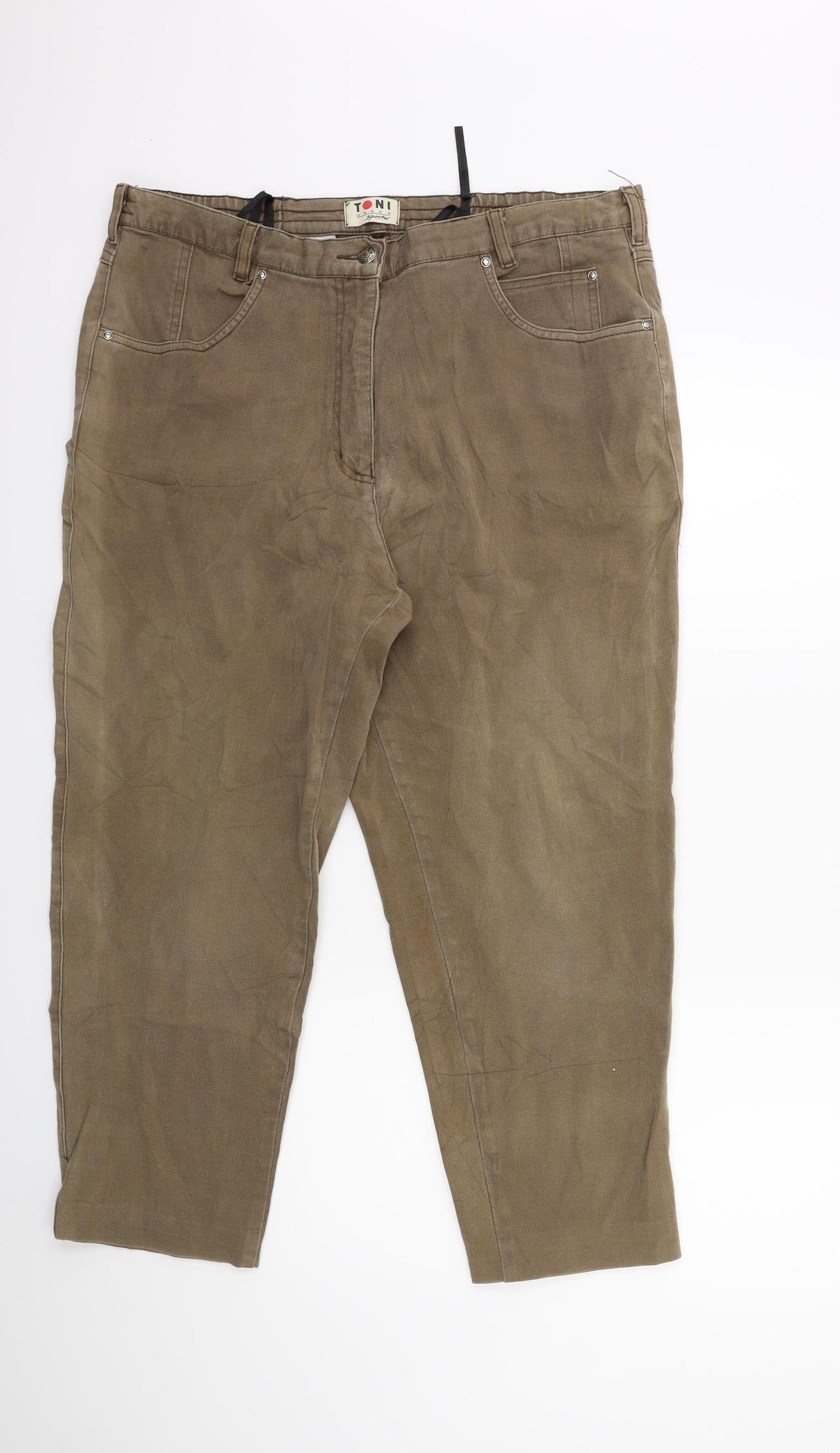 Toni Dress Womens Brown  Denim Straight Jeans Size 36 in L23 in