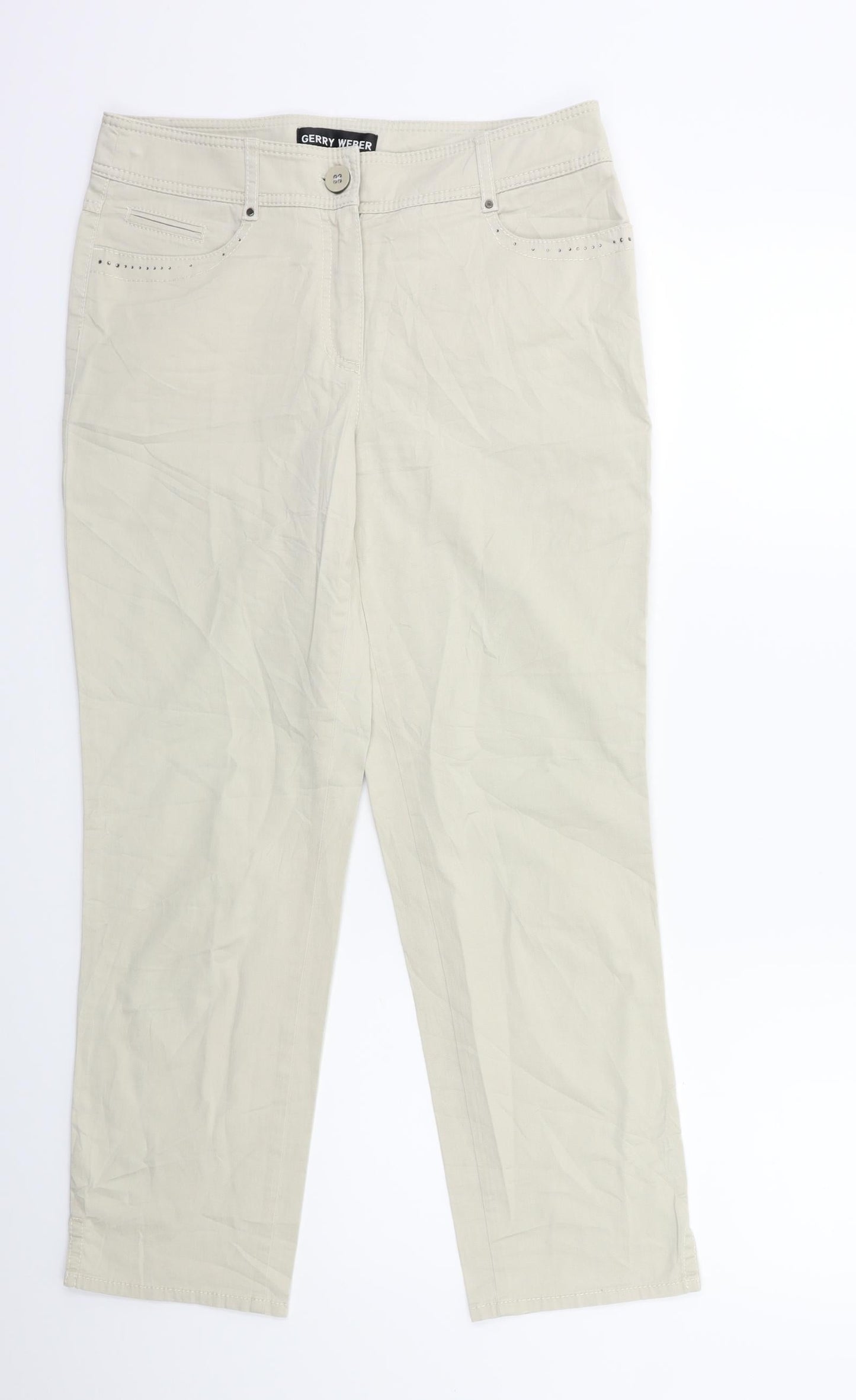 Gerry Weber Womens Beige   Trousers  Size 30 in L26 in