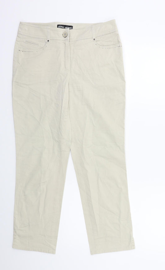 Gerry Weber Womens Beige   Trousers  Size 30 in L26 in