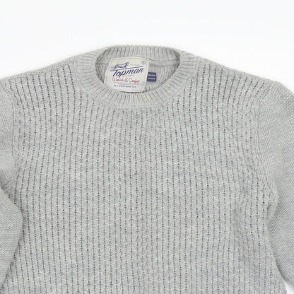 Topman Mens Grey   Pullover Jumper Size S