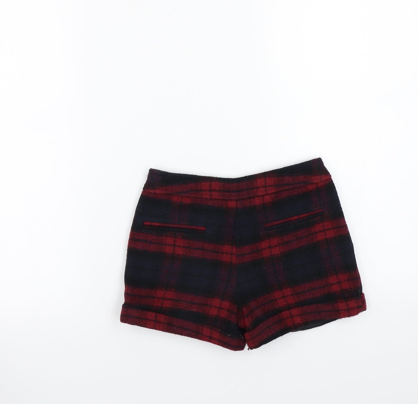 Nutmeg Girls Red Check  Cut-Off Shorts Size 6-7 Years