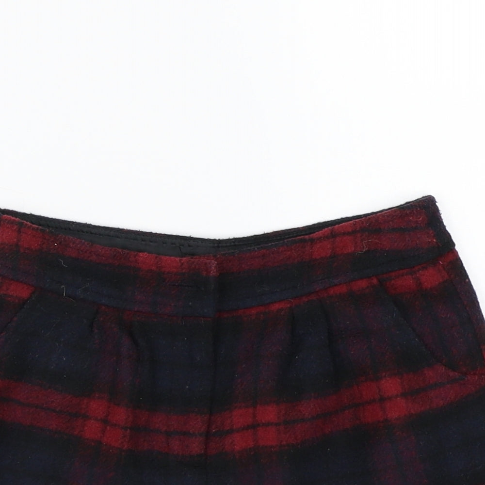 Nutmeg Girls Red Check  Cut-Off Shorts Size 6-7 Years