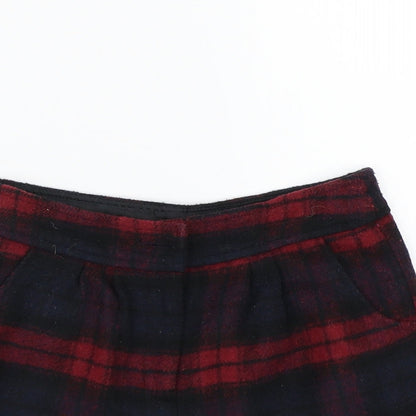 Nutmeg Girls Red Check  Cut-Off Shorts Size 6-7 Years