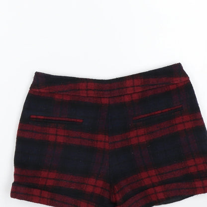 Nutmeg Girls Red Check  Cut-Off Shorts Size 6-7 Years
