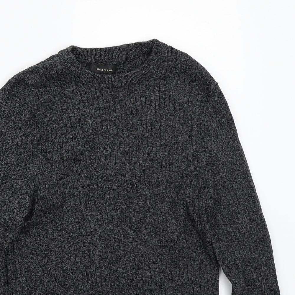 River Island Mens Grey   Pullover Jumper Size M
