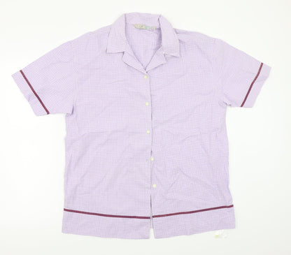 Womens UK Size L Jeff&Co Purple Basic Button-Up