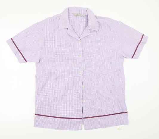 Womens UK Size L Jeff&Co Purple Basic Button-Up