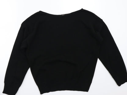 Miss pap Womens Black   Pullover Jumper Size S