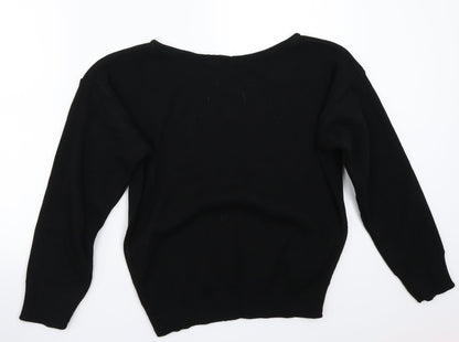 Miss pap Womens Black   Pullover Jumper Size S