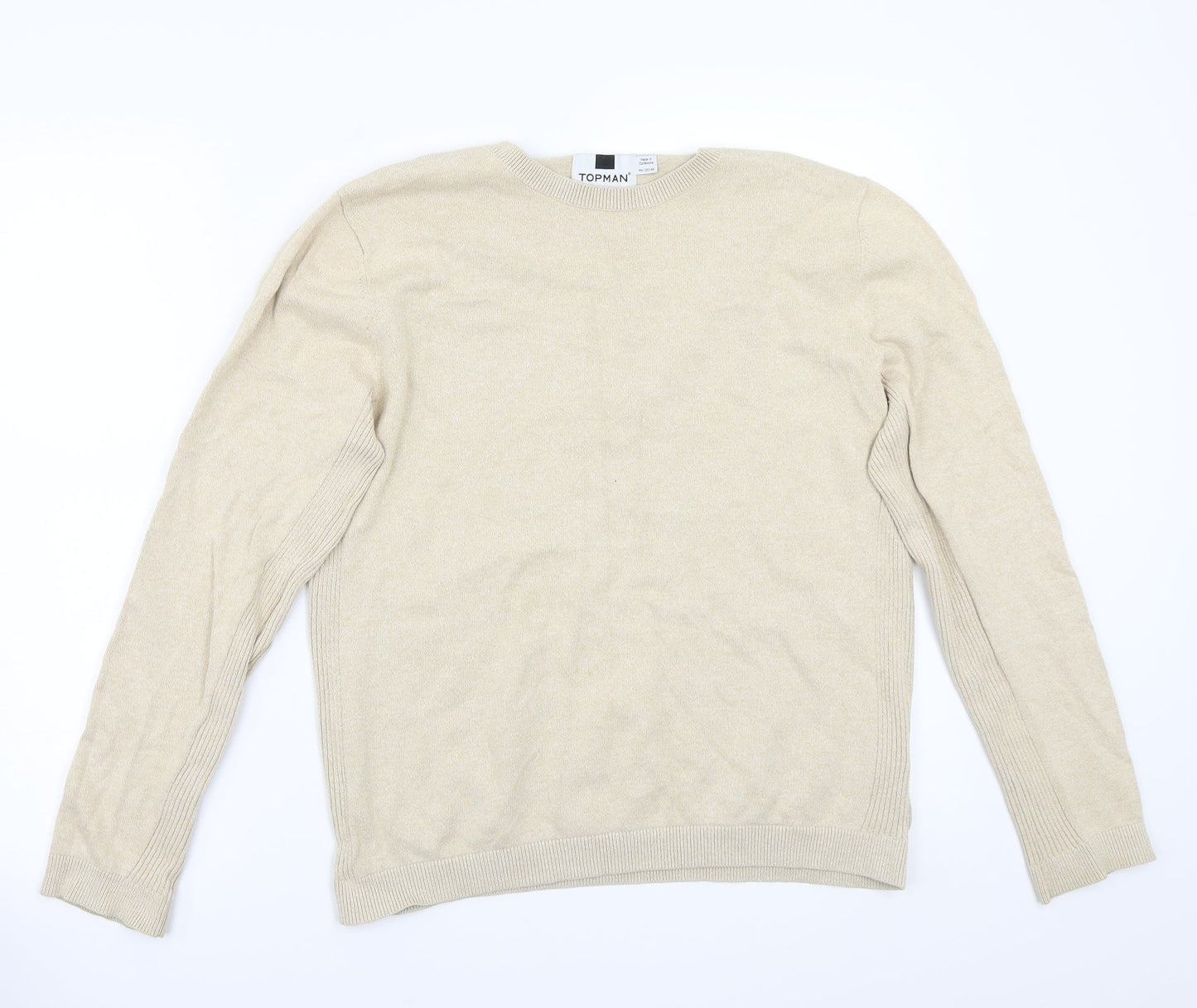 Topman Mens Beige   Pullover Jumper Size L