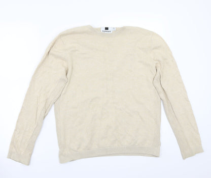Topman Mens Beige   Pullover Jumper Size L