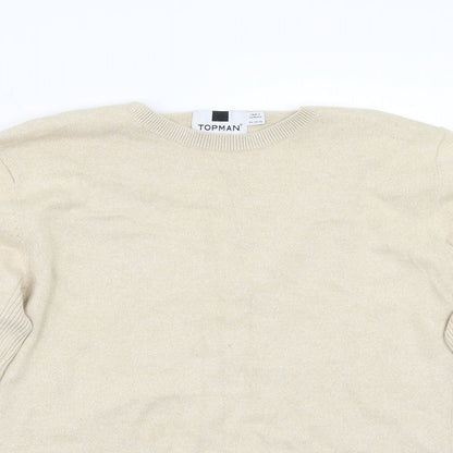 Topman Mens Beige   Pullover Jumper Size L