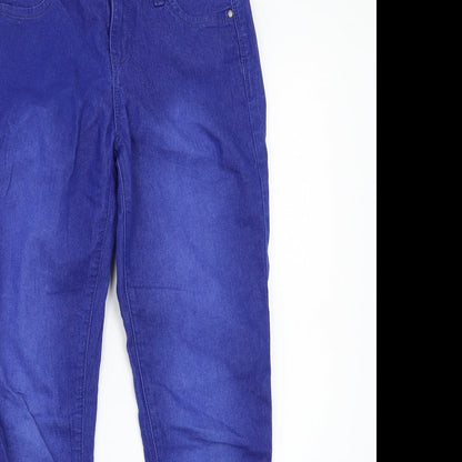 Denim & Co. Womens Blue   Mom Jeans Size 8 L25 in