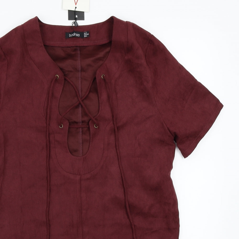 Boohoo Womens Purple   A-Line  Size 8