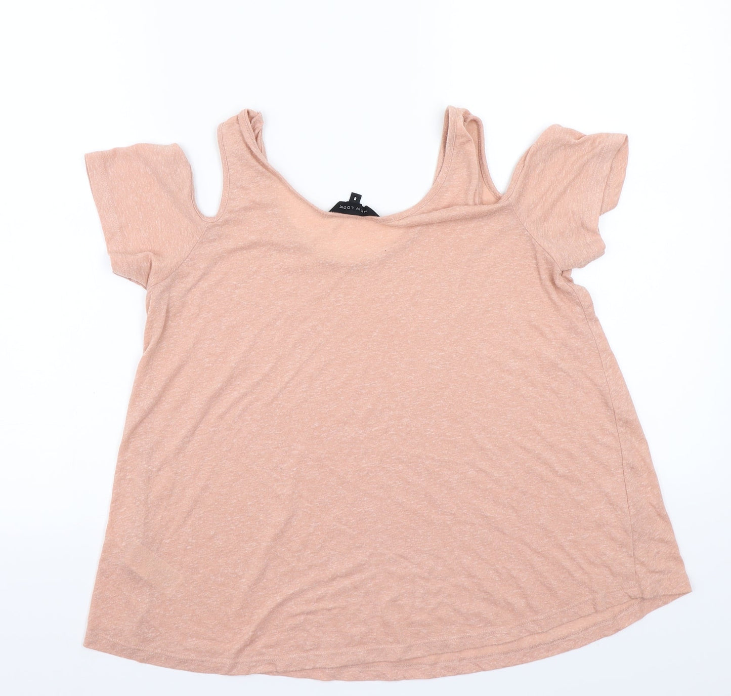 Womens UK Size 8 Newlook Pink Basic T-Shirt