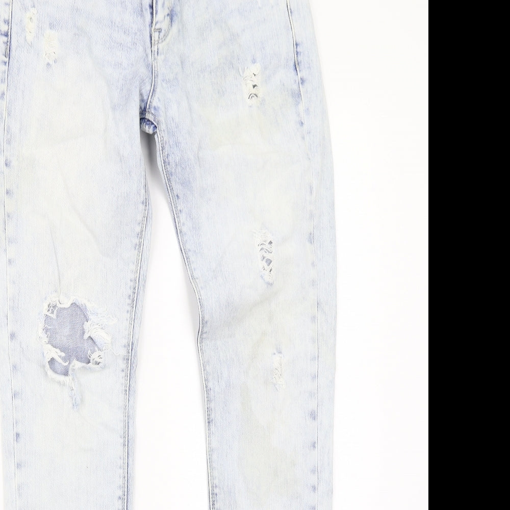 Denim & Co. Womens Blue   Skinny Jeans Size 8 L28 in