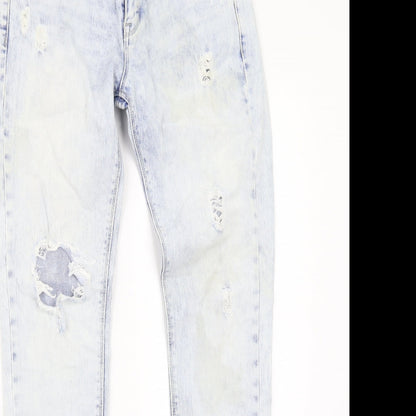 Denim & Co. Womens Blue   Skinny Jeans Size 8 L28 in