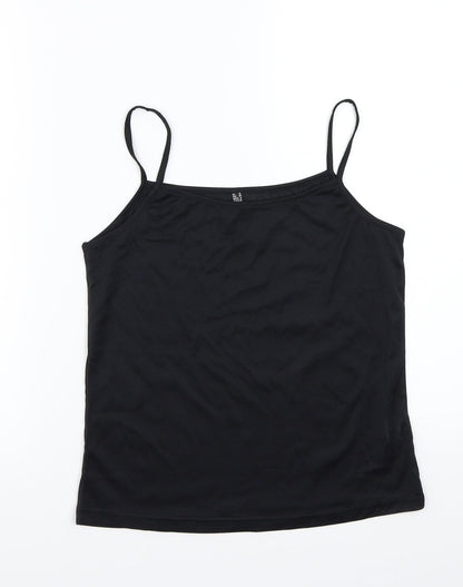 Womens UK Size 10 Preworn Black Basic Tank
