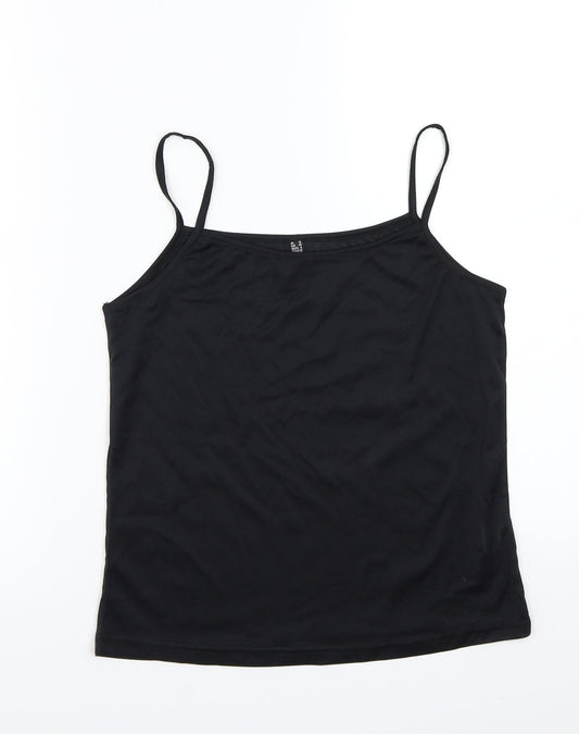Womens UK Size 10 Preworn Black Basic Tank