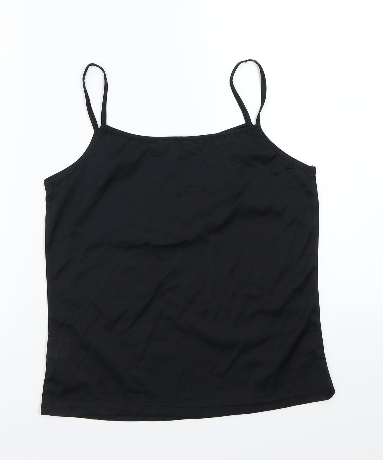 Womens UK Size 10 Preworn Black Basic Tank