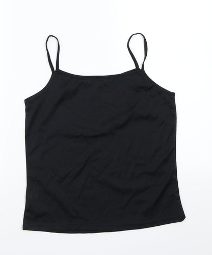 Womens UK Size 10 Preworn Black Basic Tank