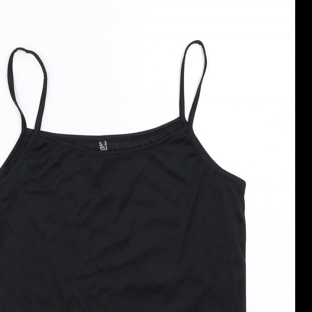 Womens UK Size 10 Preworn Black Basic Tank