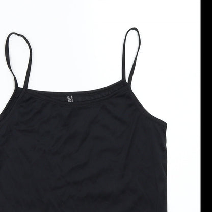 Womens UK Size 10 Preworn Black Basic Tank