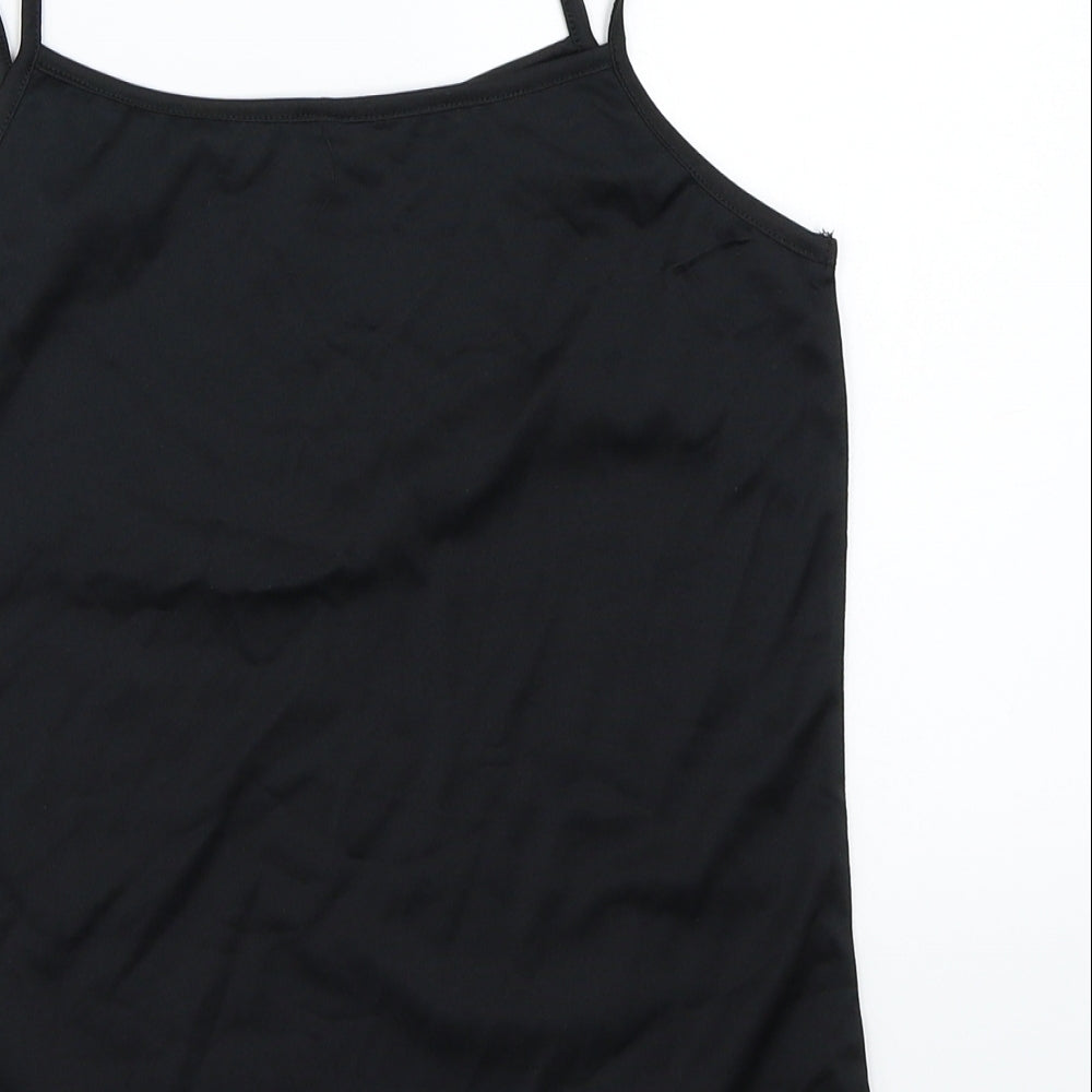 Womens UK Size 10 Preworn Black Basic Tank