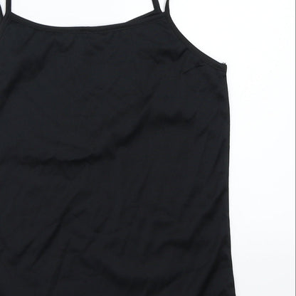 Womens UK Size 10 Preworn Black Basic Tank