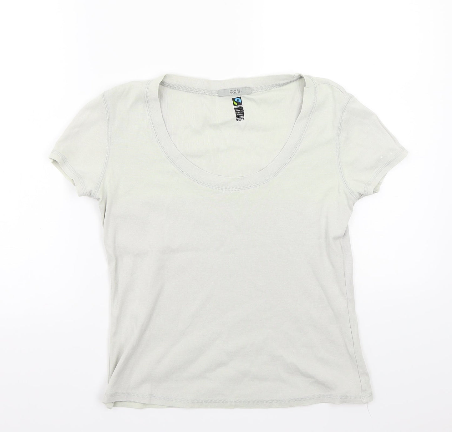 Womens UK Size 12 Marks and Spencer Grey Basic T-Shirt