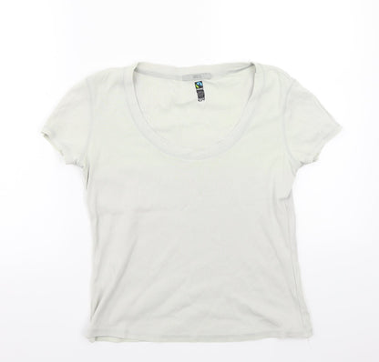 Womens UK Size 12 Marks and Spencer Grey Basic T-Shirt