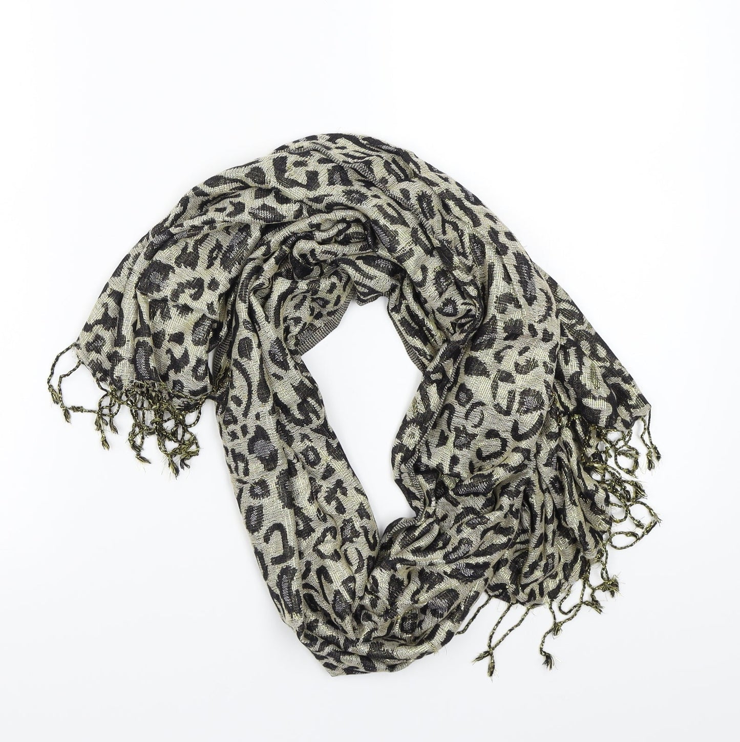 Primark Womens Gold Animal Print   Scarf